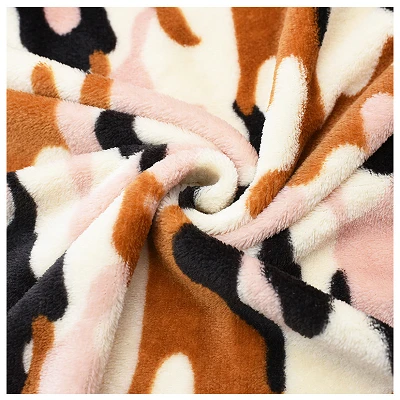 100%polyester Camouflage Flannel Fabric