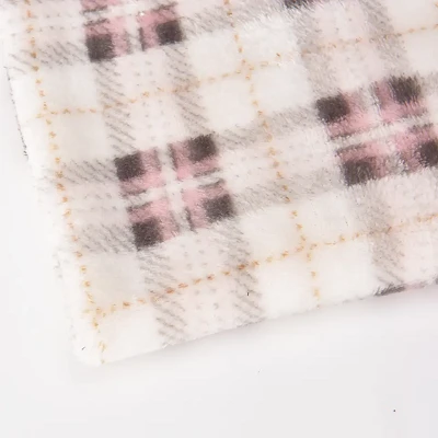 Karirasto potiskano flanelsko koralno blago