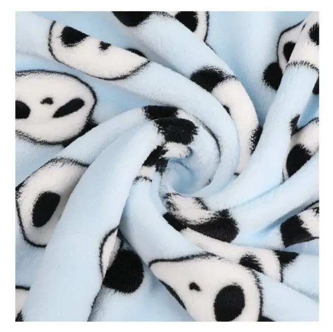 Luštna panda natisnjena mehka flanelasta tkanina