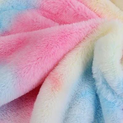 Print Rabbit Faux Fur Fabric