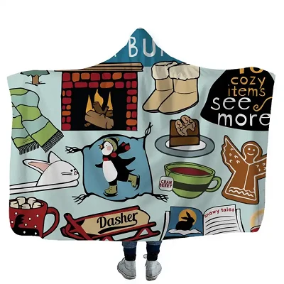 Odeja s hoodiejem prevelika
