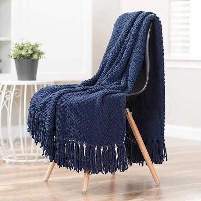 Tassel Blanket For Couch Bed Sofa