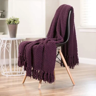 Tassel Blanket For Couch Bed Sofa