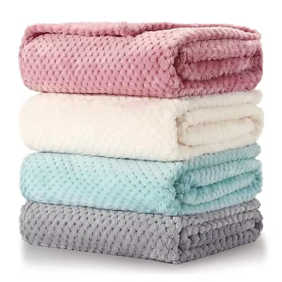 Koralna odeja vaffe jacquard